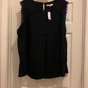NWT Loft tank w/crochet details
